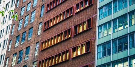 Red brick and other office buildings in Sydney CBD
