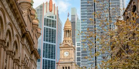 Buildings in the Sydney CBD around Town Hall